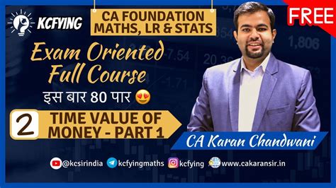 Maths Time Value Of Money Part Exam Oriented Full Course Ca