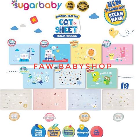 Jual Perlak Bayi Organik Sugar Baby Crown Perlak Karet Waterproof