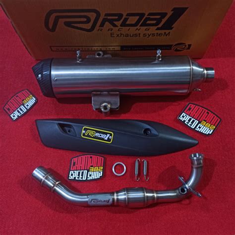 Jual Knalpot Standar Racing Stainless End Cap Cup V ROB1 Honda Stylo