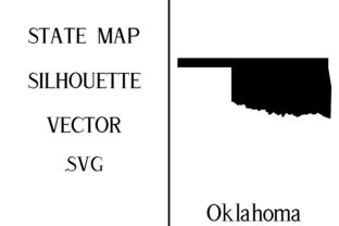 Oklahoma State Map Silhouette Svg Graphic By Mappingz Creative Fabrica