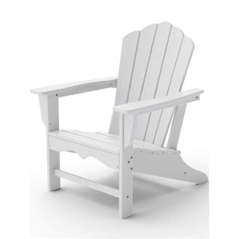 Jearey Hdpe Patio Adirondack Chair White Hdpe Frame Stationary