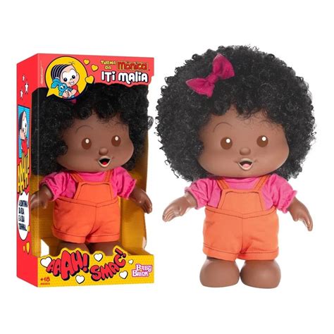 Boneca Negra Milena Cabelo Cacheado 25 Cm Turma Da Mônica Submarino