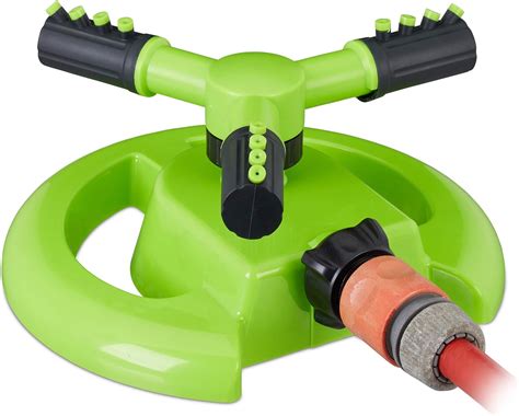 Relaxdays 10023171 Green Round Circular Sprinkler For Up To 80 M² 8 10 M Range