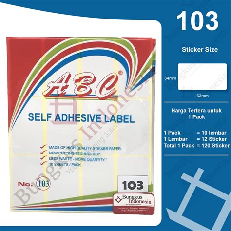 Jual Stiker Label 103 Abc Label Undangan Shopee Indonesia