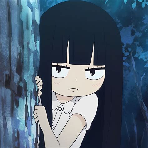 A Girl With Long Black Hair Holding An Umbrella