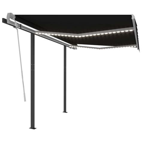 Buy Patio Awning With LED Manual Retractable Awning Balcony Awning