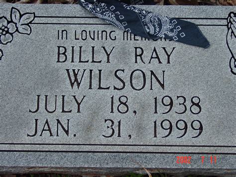 Billy Ray Wilson 1938 1999 Find A Grave Memorial