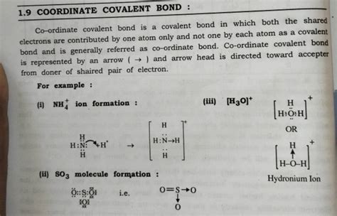 1 9 COORDINATE COVALENT BOND Co Ordinate Covalent Bond Is A Covalent Bo