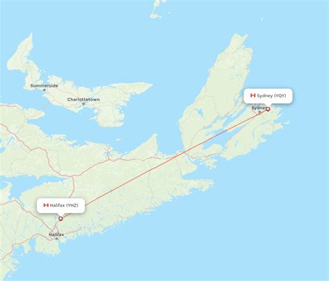 Flights From Sydney To Halifax Yqy To Yhz Flight Routes