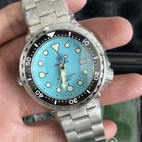 Jual Jam Tangan Steeldive Tuna Homage 300mm Tiffany Blue Dial SD1975 Di