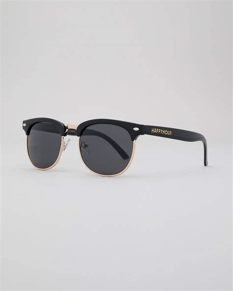 Shop Happy Hour Herman G2 Sunglasses In Gloss Black Fast Shipping