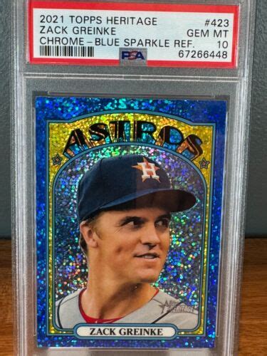 2021 Topps Heritage Blue Sparkle Chrome 423 Zack Greinke For Sale