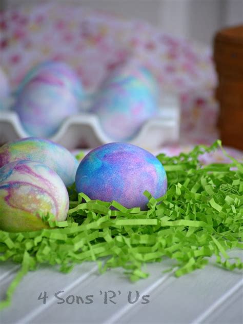 Shaving Cream Colored Easter Eggs 4 Sons R Us