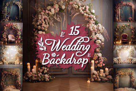 Wedding Digital Backdrops Bundle | Background Graphics ~ Creative Market