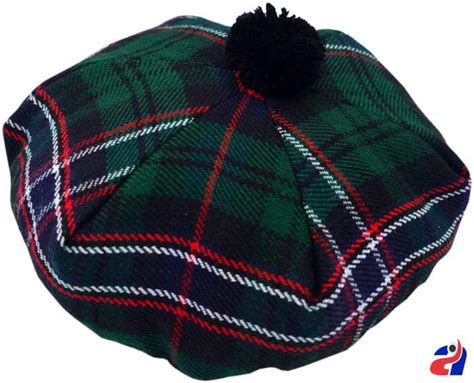 Scottish National Tartan Kilt Tam O' Shanter Hat Acrylic Wool Tammy ...