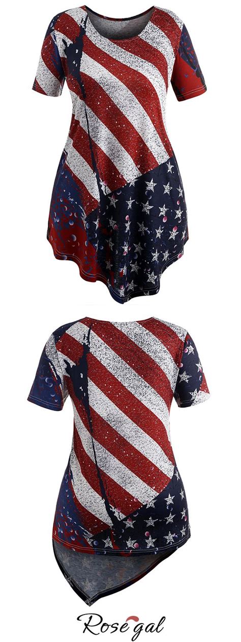 Plus Size Patriotic American Flag T Shirt American Flag Tshirt