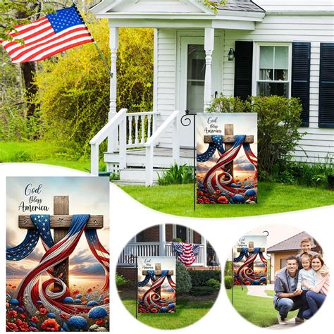 Guozer Clearance ! Summer Garden Flag for 4th of July Decorations Yard