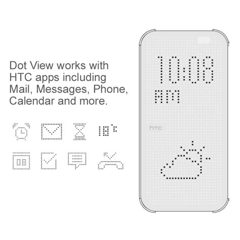 Dot Matrix View Case For HTC One M8 Grey