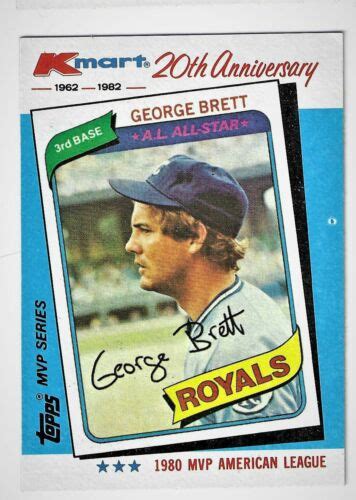 Kmart Th Anniversary George Brett Baseball Card Mint Ebay