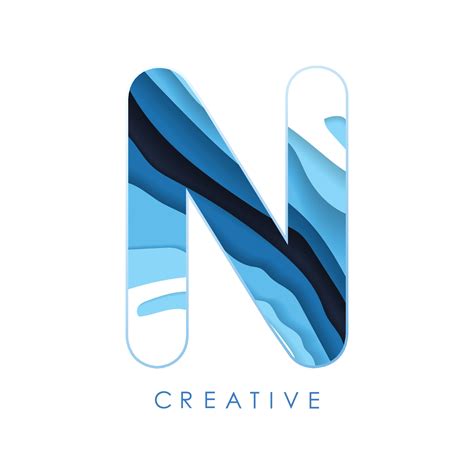 Logo N Letter Design With Fonts And Creative Letters Vector