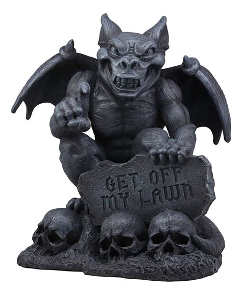 Ebros Large Grendels Warning Gothic Evil Winged Guardian Gargoyle By