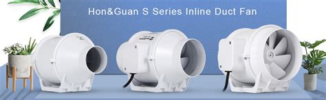 Hon Guan Inch Duct Fan High Efficiency Inline Fan Mixed Flow