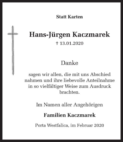 Traueranzeigen Von Hans J Rgen Kaczmarek Sich Erinnern De