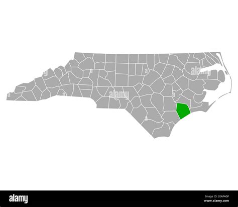 Map Of Onslow In North Carolina Stock Photo Alamy