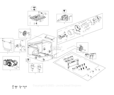 Westinghouse WGen5300sc CO Sensor Parts Diagram For Parts List