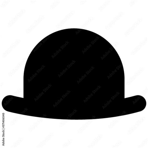 Bowler Hat Vector Icon Symbol Logo Clipart Isolated Vector