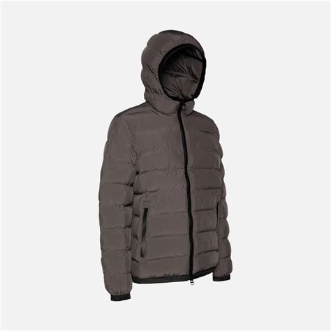 Geox® Spherica Mens Gray Short Down Jacket Fw22 Geox®