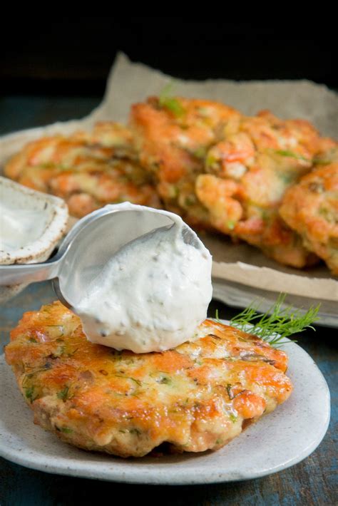 Keto Salmon Cakes With Mustard Dill Sauce Simply So Healthy