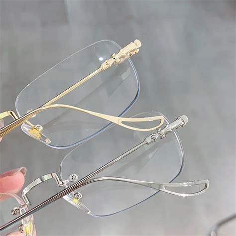 Rimless Eyeglasses Eyeglasses Frames Pour Hommeeyeglass Titanium ...