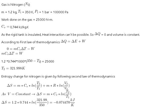 Solved Thermodynamics An Insulated Rigid Tank Contains 1 2 Kg Of