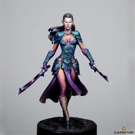 Téléchargement Female Dark Elf Warrior Ylenia Bloodthorn 75mm Scale