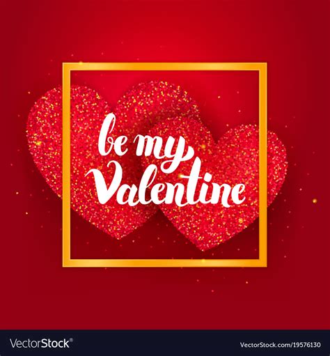 Be my valentine postcard Royalty Free Vector Image