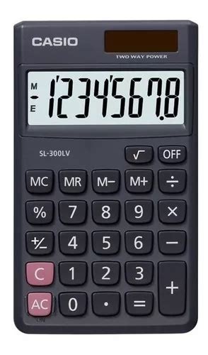 Calculadora Bolsillo Casio Sl 300 8 Dígitos Solar Y Pila Cuotas Sin Interés