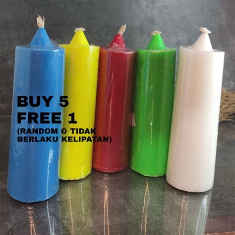 Jual Lilin Besar Warna Warni Polos Beli 5 Gratis 1 Shopee Indonesia