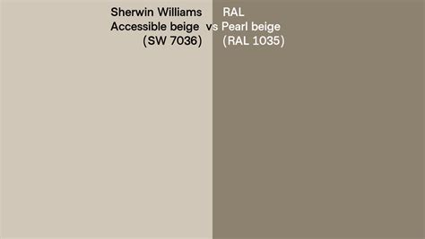 Sherwin Williams Accessible Beige Sw Vs Ral Pearl Beige Ral