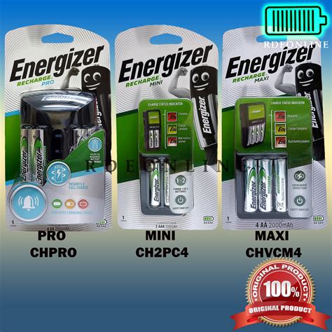 Energizer Rechargeable Battery Charger Pro Chpro Mini Ch2pc4