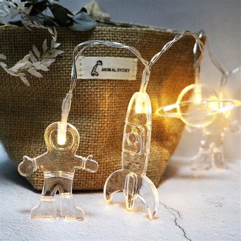 Led String Lights Astronauts Spaceship Rocket Mars Universe String Kids