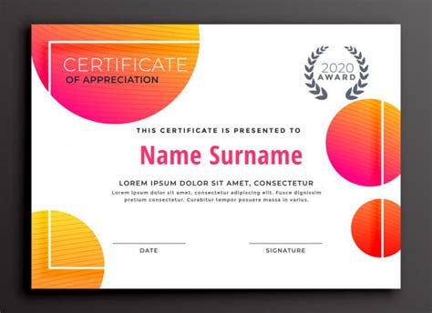 Modern Colorful Certificate Template Design Eps Vector Uidownload