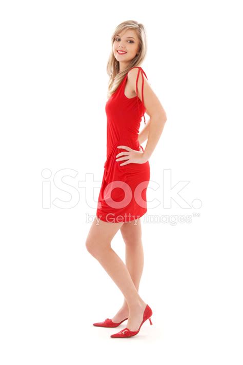 Lovely Girl In Red Dress Stock Photo Royalty Free Freeimages