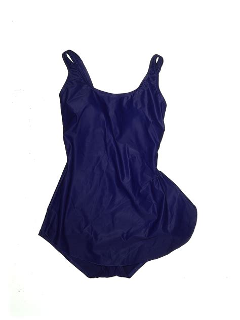 Shore Shapes Solid Blue One Piece Swimsuit Size 10 - 47% off | ThredUp