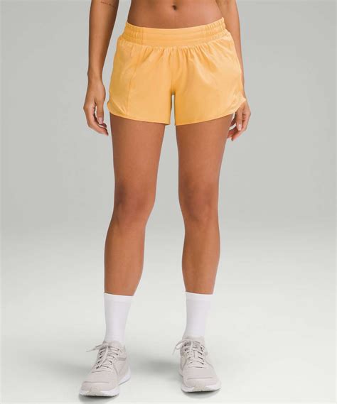 Lululemon Hotty Hot Low Rise Lined Short 4 Mango Dream Lulu Fanatics