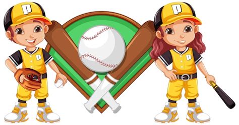 Premium Vector Youth Baseball Team Vector Illustration