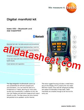 Testo Datasheet Pdf Testo Se Co Kgaa