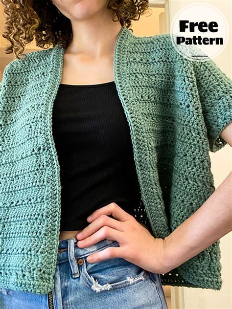 Short Sleeve Crochet Cardigan Free Pattern