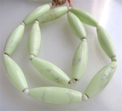 Lemon Chrysoprase Elongated 10x30 Marquise Beads