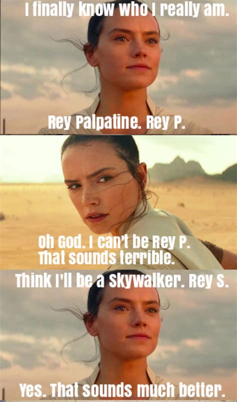 The real reason Rey became a Skywalker in Star Wars : r/dankmemes